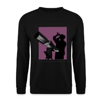 Star gazing Astronomy - Unisex Sweatshirt - black - Front - Alina (178cm) & Michal (187cm)