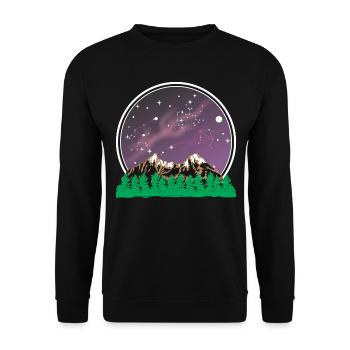Star gazing Astronomy - Unisex Sweatshirt - black - Front - Alina (178cm) & Michal (187cm)