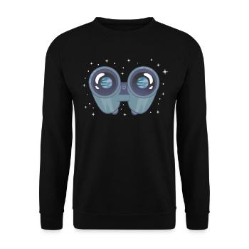 Star gazing - Unisex Sweatshirt - black - Front - Alina (178cm) & Michal (187cm)