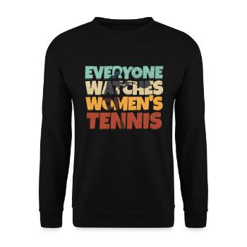 Tout le monde regarde le tennis féminin - Sweat-shirt Unisexe - noir - Devant - Alina (178cm) & Michal (187cm)