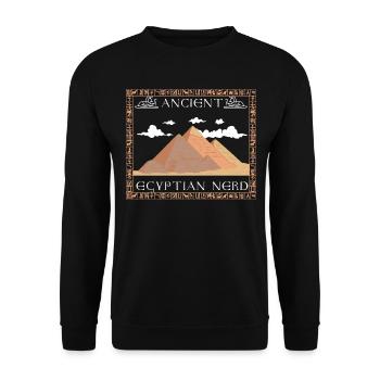 Altägyptischer Nerd - Unisex Pullover - Schwarz - Vorne - Alina (178cm) & Michal (187cm)