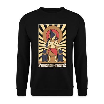 Pharaonen-tastisch - Unisex Pullover - Schwarz - Vorne - Alina (178cm) & Michal (187cm)