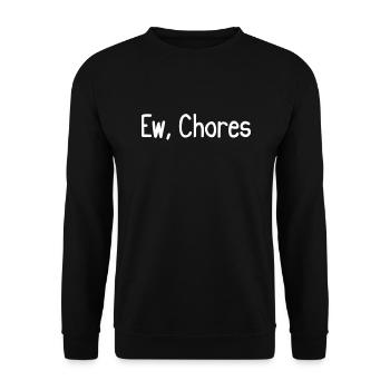 Ew, Hausarbeit - Unisex Pullover - Schwarz - Vorne - Alina (178cm) & Michal (187cm)