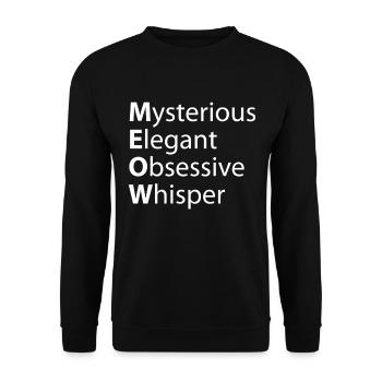 Miaou Mystérieux Élégant Murmure obsessionnel - Sweat-shirt Unisexe - noir - Devant - Alina (178cm) & Michal (187cm)