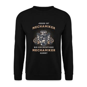 Automechaniker - Unisex Pullover - Schwarz - Vorne - Alina (178cm) & Michal (187cm)