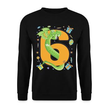 6th Birthday - Unisex Sweatshirt - black - Front - Alina (178cm) & Michal (187cm)