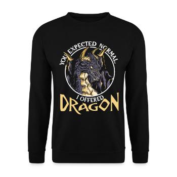 You expected normal. I offered dragon - Unisex Sweatshirt - black - Front - Alina (178cm) & Michal (187cm)