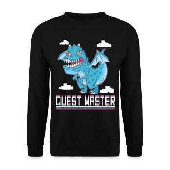 Maître de quête - Sweat-shirt Unisexe - noir - Devant - Alina (178cm) & Michal (187cm)