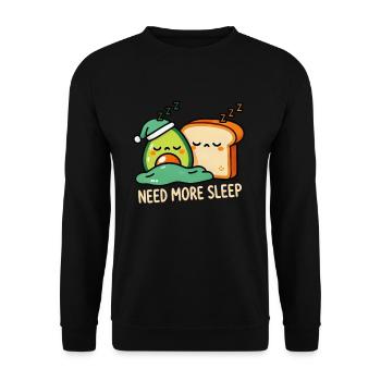 Besoin de plus de sommeil, plus drôle - Sweat-shirt Unisexe - noir - Devant - Alina (178cm) & Michal (187cm)