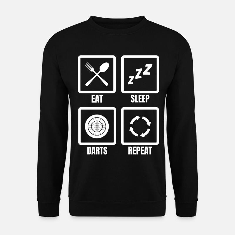 Eat Sleep Darts Repeat - Unisex Sweatshirt - black