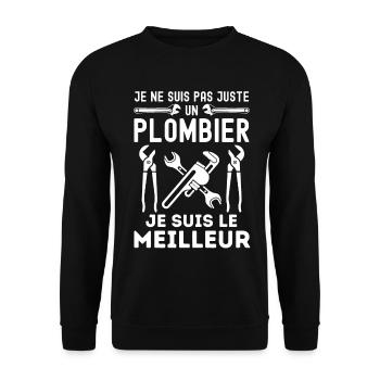 Je suis le meilleur plombier - Sweat-shirt Unisexe - noir - Devant - Alina (178cm) & Michal (187cm)
