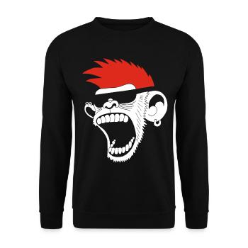 Monkeying - Unisex Sweatshirt - black - Front - Alina (178cm) & Michal (187cm)