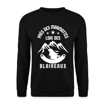 Humour marmotte 1 - Sweat-shirt Unisexe - noir - Devant - Alina (178cm) & Michal (187cm)