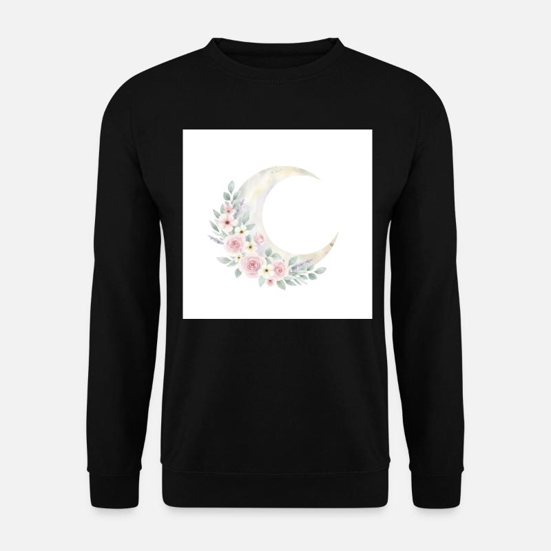 Couronne de fleurs de lune - Sweat-shirt Unisexe - noir