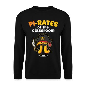 Pi-rates of the Classroom Math Teacher - Unisex Sweatshirt - black - Front - Alina (178cm) & Michal (187cm)