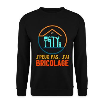Ich kann kein DIY-T-Shirt - Unisex Pullover - Schwarz - Vorne - Alina (178cm) & Michal (187cm)