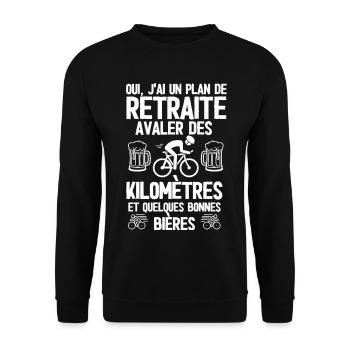 Retirement plan: bikes and beers - Unisex Sweatshirt - black - Front - Alina (178cm) & Michal (187cm)