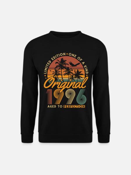 1996 Jahrgang geboren 30. Geburtstag Geschenk - Unisex Pullover - Schwarz