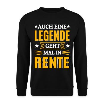 Legend retired - Unisex Sweatshirt - black - Front - Alina (178cm) & Michal (187cm)