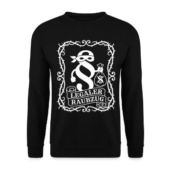 Legal Raid Paragraph Bandit - Unisex Sweatshirt - black - Front - Alina (178cm) & Michal (187cm)