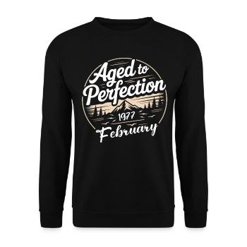 Février 1977 - Sweat-shirt Unisexe - noir - Devant - Alina (178cm) & Michal (187cm)