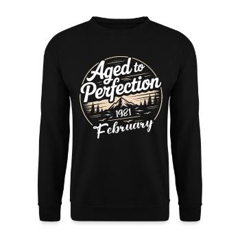 February 1981 - Unisex Sweatshirt - black - Front - Alina (178cm) & Michal (187cm)