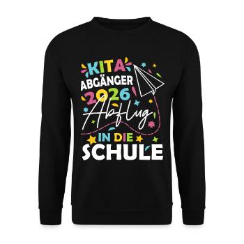 Kita Abgänger 2026 - Unisex Pullover - Schwarz - Vorne - Alina (178cm) & Michal (187cm)