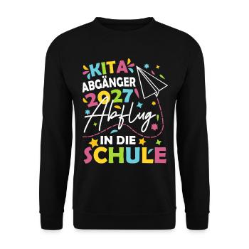 Kita Abgänger 2027 - Unisex Pullover - Schwarz - Vorne - Alina (178cm) & Michal (187cm)