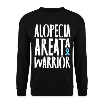 Alopecia Areata - Kämpfer mit Stolz - Unisex Pullover - Schwarz - Vorne - Alina (178cm) & Michal (187cm)
