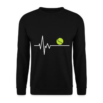 ECG Tennisball cadeau tennis de qualité - Sweat-shirt Unisexe - noir - Devant - Alina (178cm) & Michal (187cm)