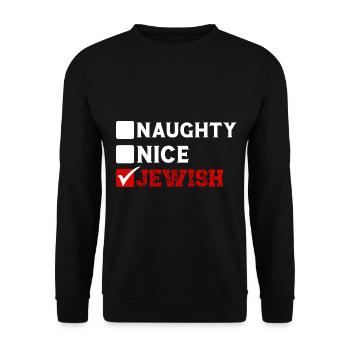 Hanoukka Hanoukka Hanoukka - Sweat-shirt Unisexe - noir - Devant - Alina (178cm) & Michal (187cm)