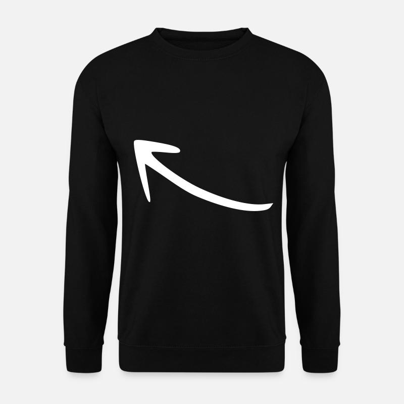 Arrow drawing sketch white - Unisex Sweatshirt - black