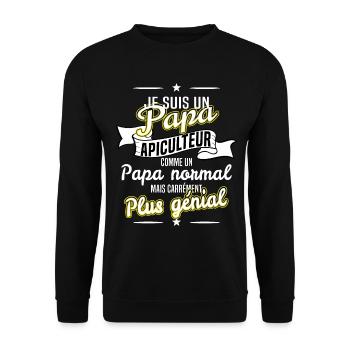 Apiculteur - Apiculture - Sweat-shirt Unisexe - noir - Devant - Alina (178cm) & Michal (187cm)