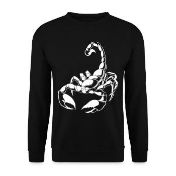 Sternzeichen Skorpion - Unisex Pullover - Schwarz - Vorne - Alina (178cm) & Michal (187cm)