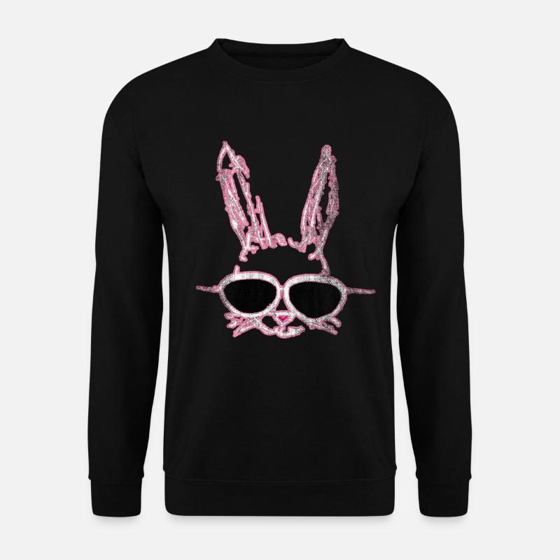 cute Easter with sunglasses Easter - Unisex Sweatshirt - black