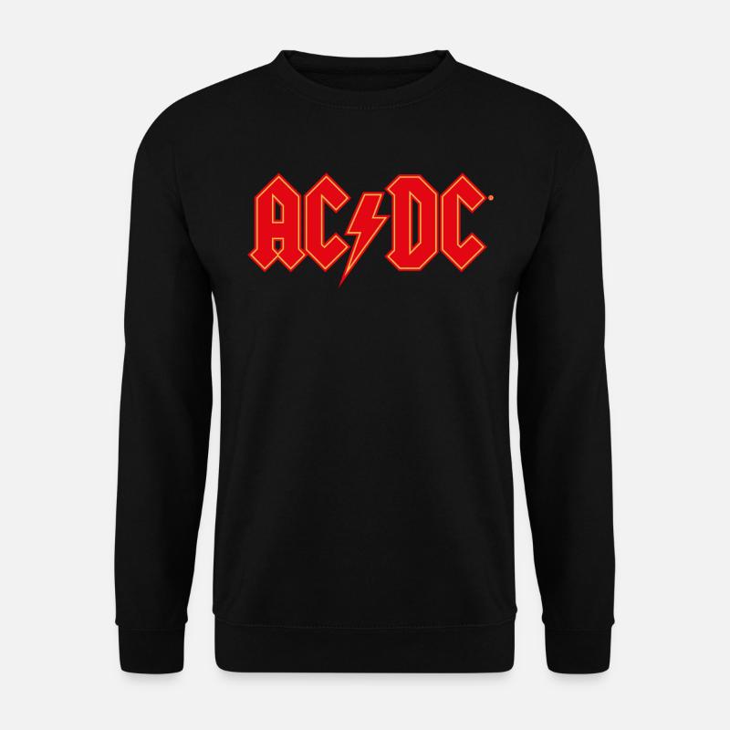 AC/DC Red Logo With Lightning Bolt - Unisex Sweatshirt - black