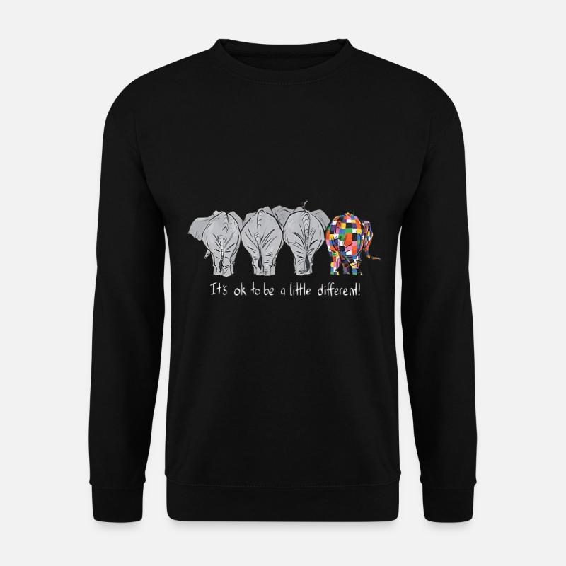 Elefanten T-Shirt It's Ok To Be A Little Different - Unisex Pullover - Schwarz