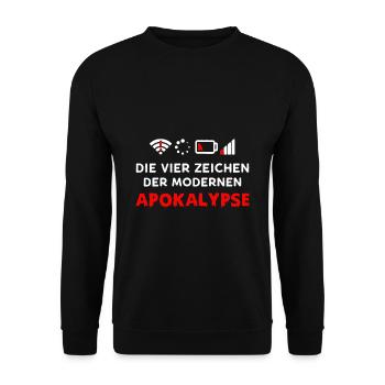 Nerd Geek Lustige Internet Akku - Unisex Pullover - Schwarz - Vorne - Alina (178cm) & Michal (187cm)