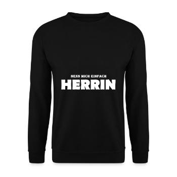 Nenn mich einfach Herrin - Unisex Pullover - Schwarz - Vorne - Alina (178cm) & Michal (187cm)