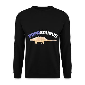 Ankylosaurus Papasaurus Ankylosaurus Dinosaurier P - Unisex Pullover - Schwarz - Vorne - Alina (178cm) & Michal (187cm)