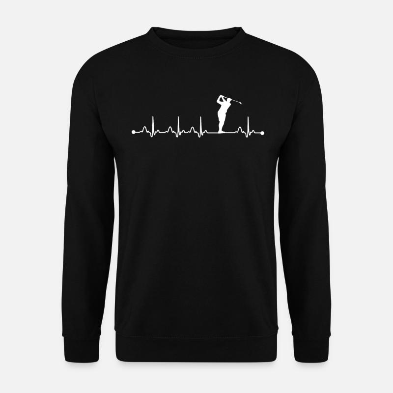 Golf-Vati-Herzschlag-Spieler - Unisex Pullover - Schwarz