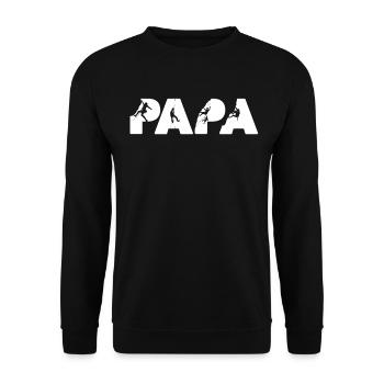 Chemise de papa d'escalade, mari d'escalade - Sweat-shirt Unisexe - noir - Devant - Alina (178cm) & Michal (187cm)