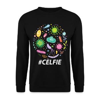 microbiology - Unisex Sweatshirt - black - Front - Alina (178cm) & Michal (187cm)