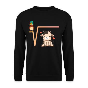 Idee für eine Mathematikerin - Unisex Pullover - Schwarz - Vorne - Alina (178cm) & Michal (187cm)