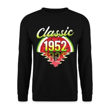 Pastèque Vintage 1952 70 Ans Anniversaire - Sweat-shirt Unisexe - noir - Devant - Alina (178cm) & Michal (187cm)