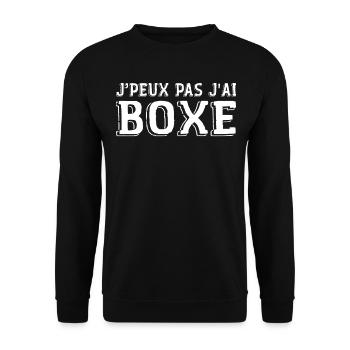 I Can't I Boxing Humor Boxing, Boxer Gift - Unisex Sweatshirt - black - Front - Alina (178cm) & Michal (187cm)