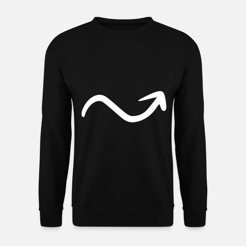Flèche dessin esquisse blanc - Sweat-shirt Unisexe - noir