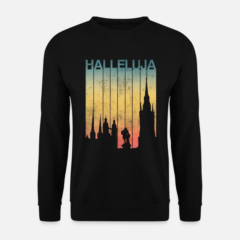 Halle Saale Halleluja Geschenk - Unisex Pullover - Schwarz