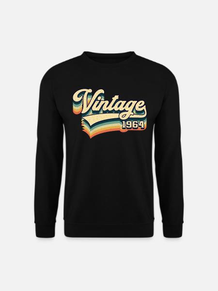 Vintage 1964 Jahrgang 57. Geburtstag Geschenk - Unisex Pullover - Schwarz