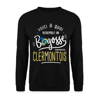 rugby clermont bogosse supporter clermontois - Sweat-shirt Unisexe - noir - Devant - Alina (178cm) & Michal (187cm)